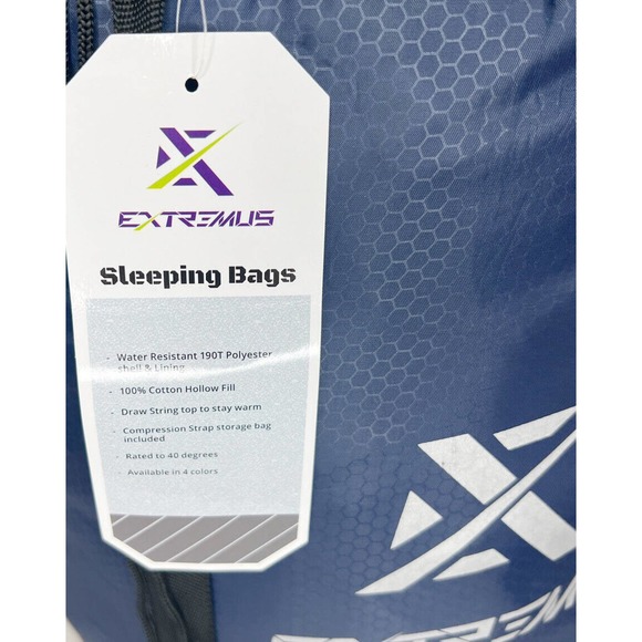 Extremus Cascade Sleeping Bag Double PersonsRoyal Blue/Chartreuse - Picture 2 of 8